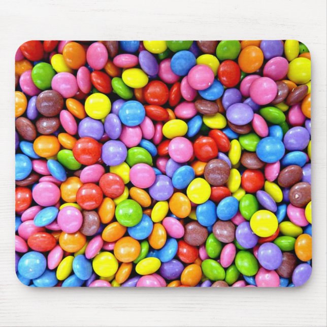 Farbige Candy Pieces Mousepad (Vorne)