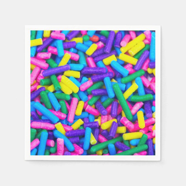 Farbige Candy Sprinkles Serviette (Vorderseite)