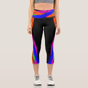 Farbige Capri Cropped 05 Yoga-Hosen Leggings