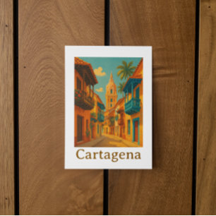 Farbige Cartagena Kolumbien Karibik-Charm Postkarte