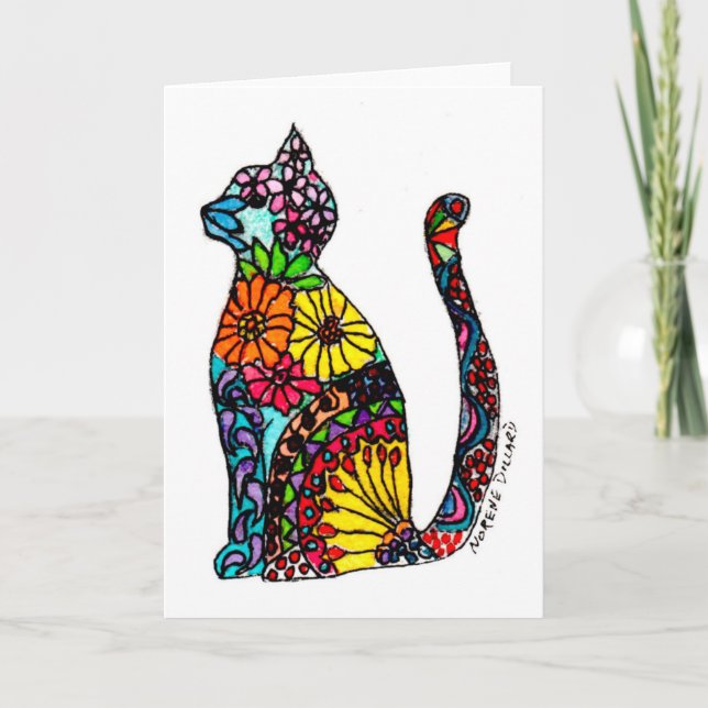 Farbige Cat Card Karte (Vorderseite)
