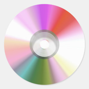 Farbige CD-Aufkleber Runder Aufkleber