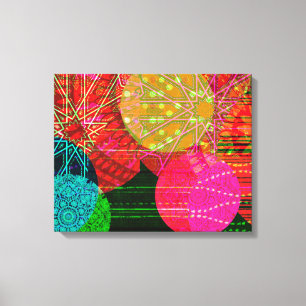 Farbige Celebrate Circles Künstlerische Canvas Pr Leinwanddruck