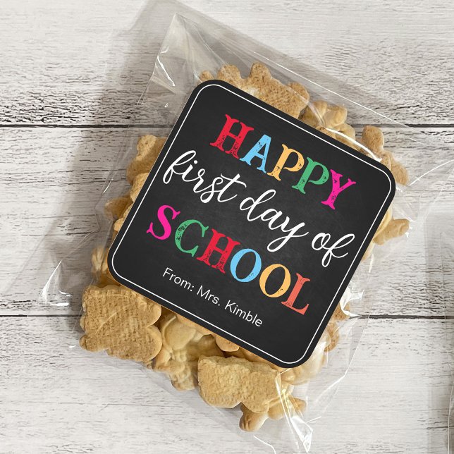 Farbige Chalkboard School Sticker (Platz) (Von Creator hochgeladen)