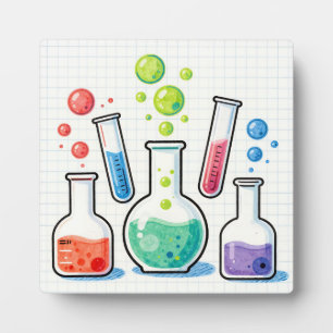 Farbige Chemie-Laborglaswaren  Fotoplatte