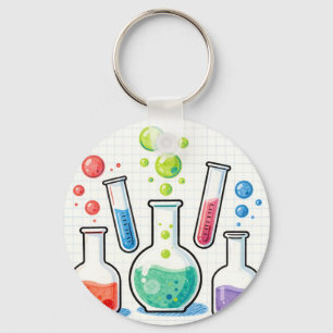 Farbige Chemie-Laborglaswaren  Schlüsselanhänger