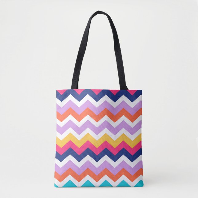 Farbige Chevron-Muster-Tasche Tasche (Vorderseite)