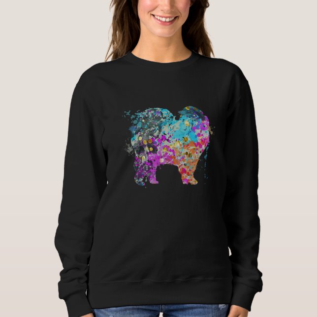 Farbige Chow-Chow-Hunde Chow Chows Sweatshirt (Vorderseite)