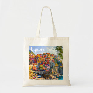Farbige Cinque Terre Ligurien Italien Malerei Tragetasche
