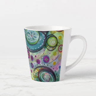 Farbige Circle Doodle Design Latte Tasse