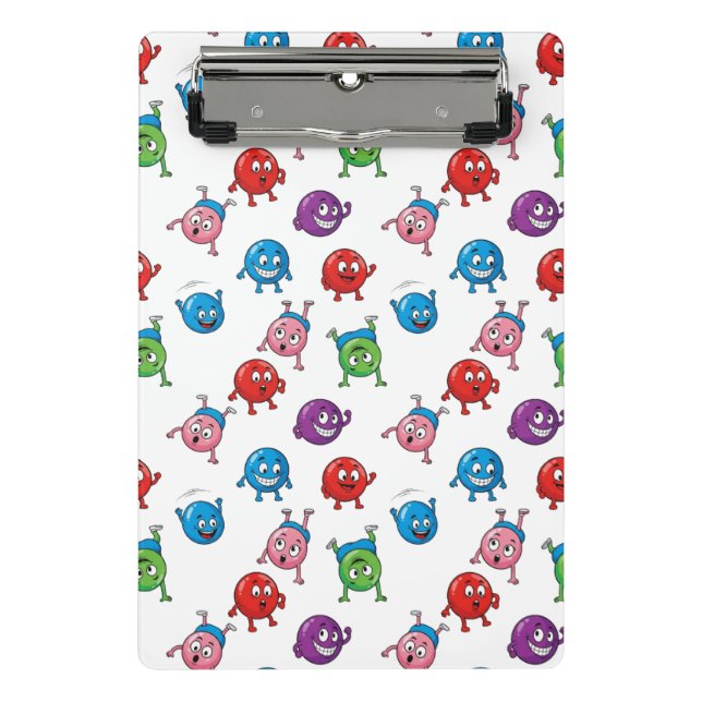 Farbige Circle-Zeichen Mini Klemmbrett (Vorderseite)