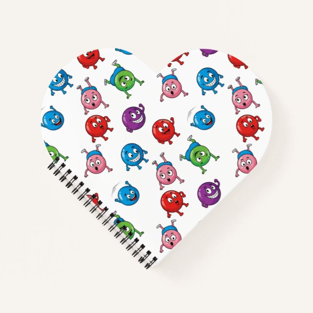 Farbige Circle-Zeichen Notizbuch (Vorderseite)