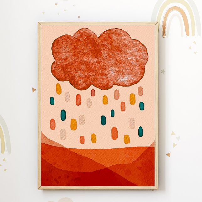 Farbige Cloud Kids Room Poster Niedliches Kinderzi (Von Creator hochgeladen)