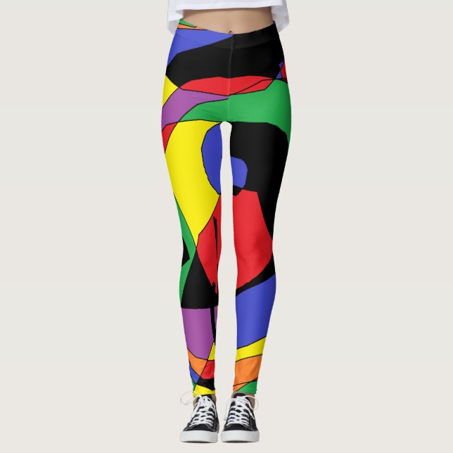 Farbige Clown-Leggings Leggings (Vorderseite)
