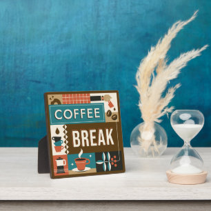 Farbige Coffee Quotes Fotoplatte