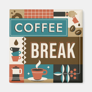 Farbige Coffee Quotes Magnet