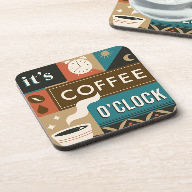 Farbige Coffee Quotes Untersetzer Set (Linke Seite)