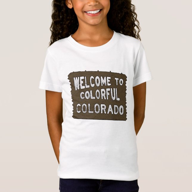 Farbige Colorado Begrüßung Mädchen Tee (Vorderseite)
