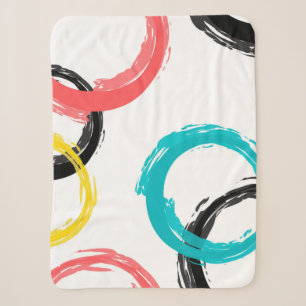 Farbige, coole, moderne, trendige Pinselstrichkrei Sherpadecke