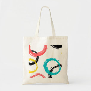 Farbige, coole, moderne, trendige Pinselstrichkrei Tragetasche