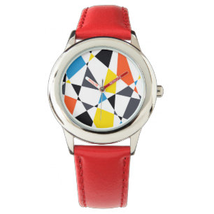 Farbige, coole, trendige, moderne geometrische For Armbanduhr