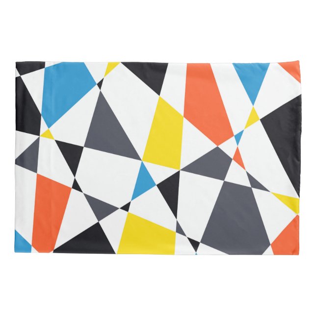Farbige, coole, trendige, moderne geometrische For Kissenbezug (Rückseite)
