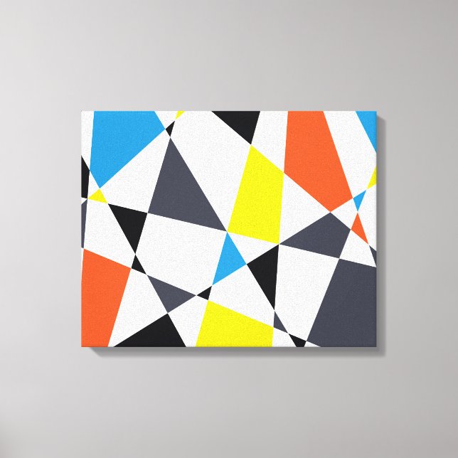 Farbige, coole, trendige, moderne geometrische For Leinwanddruck (Vorderseite)