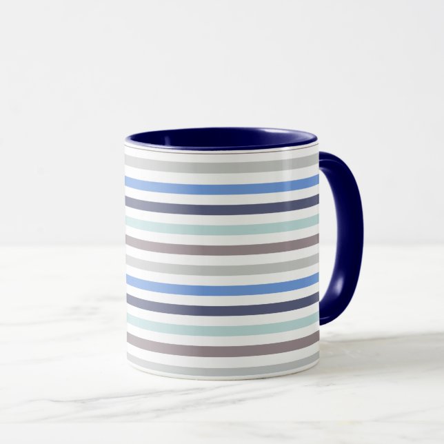 Farbige Coole und neutrale Streifen Tasse (VorderseiteRechts)