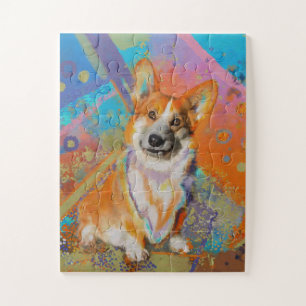 Farbige Corgi-Malerei