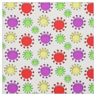Farbige Coronavirus-Viren-Formen Stoff