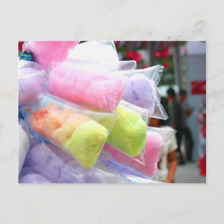 Farbige Cotton Candy Bags Postkarte