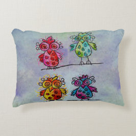 Farbige Couchkissen (Whimsical Birds 01) Dekokissen
