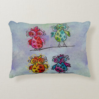 Farbige Couchkissen (Whimsical Birds 01) Dekokissen