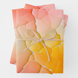 Farbige Crackle Paper Art Wrapping Paper Sheets Geschenkpapier Set
