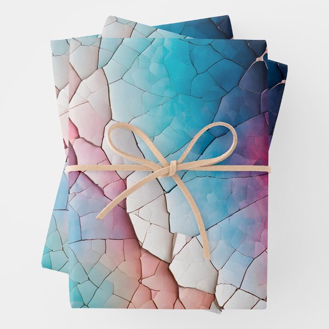 Farbige Crackle Paper Art Wrapping Paper Sheets Geschenkpapier Set (Von Creator hochgeladen)