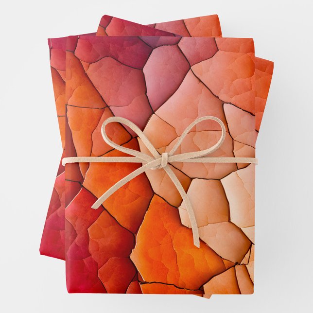 Farbige Crackle Paper Art Wrapping Paper Sheets Geschenkpapier Set (Von Creator hochgeladen)