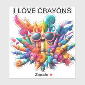 Farbige Crayons, kundenspezifisch geschnitten Viny Aufkleber