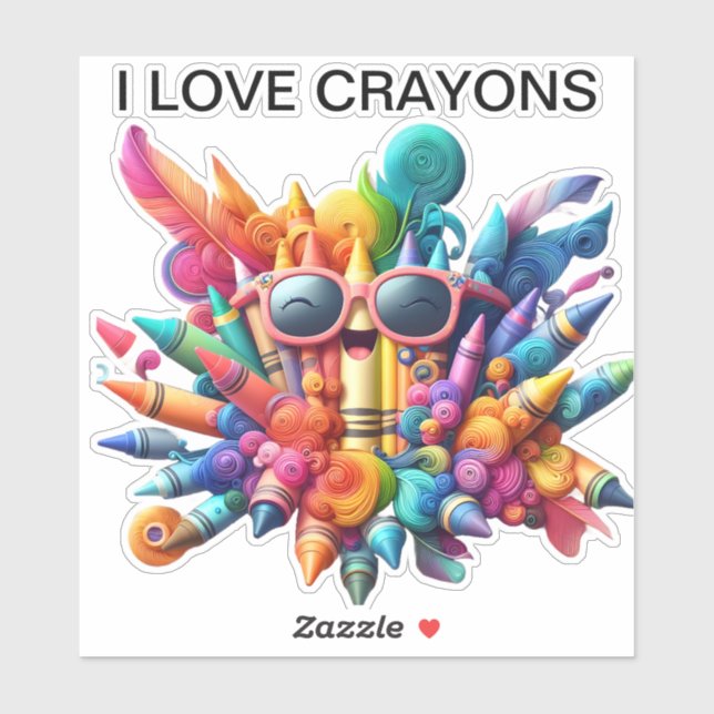 Farbige Crayons, kundenspezifisch geschnitten Viny Aufkleber (Blatt)