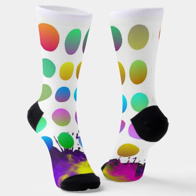 farbige Crew Socken (Gewinkelt)