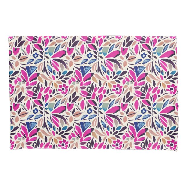Farbige Cutouts Botanisches Muster Duvet Cover (Vorderseite)
