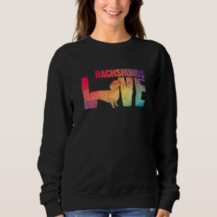 Farbige Dackel Liebe Dackel Dackel Doppy Sweatshirt