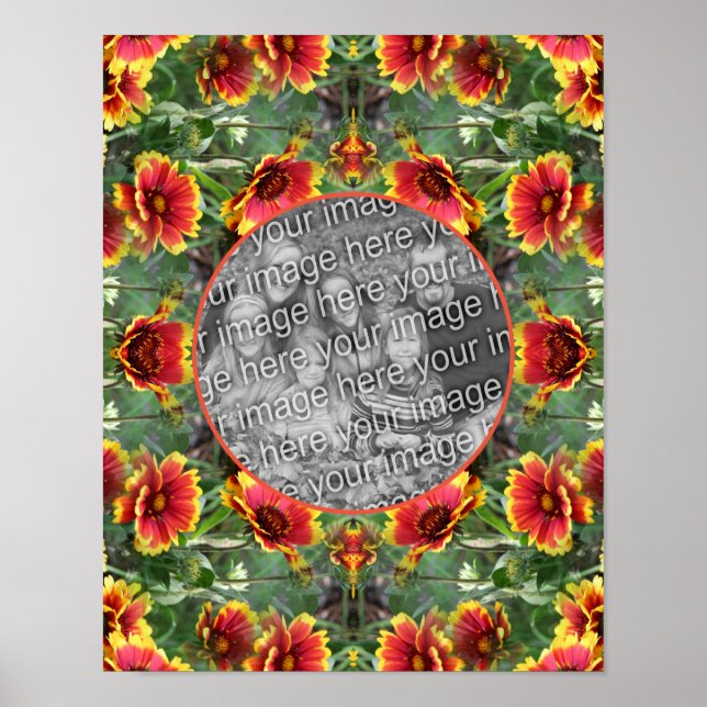 Farbige Daisy-Blume gestalten Ihr eigenes Foto Poster (Vorne)
