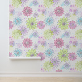 Farbige Daisy-Blume Tapete