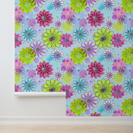 Farbige Daisy-Blume Tapete