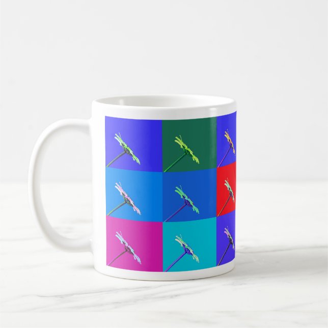 Farbige Daisy-Plätze, helle Abstrakte Kaffee-Tasse Kaffeetasse (Links)