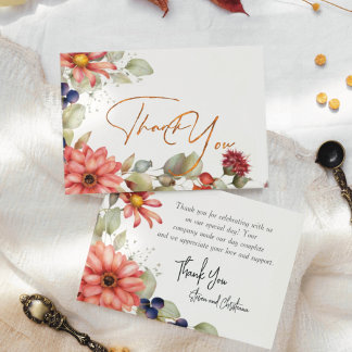 Farbige Daisy-Wildblume Dankeskarte