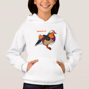 Farbige Darstellung der Mandarinenente Hoodie
