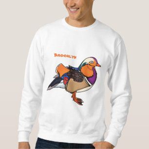 Farbige Darstellung der Mandarinenente Sweatshirt