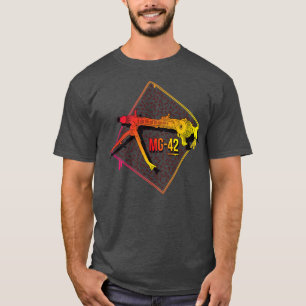 Farbige deutsche Maschinenpistole MG42 T-Shirt