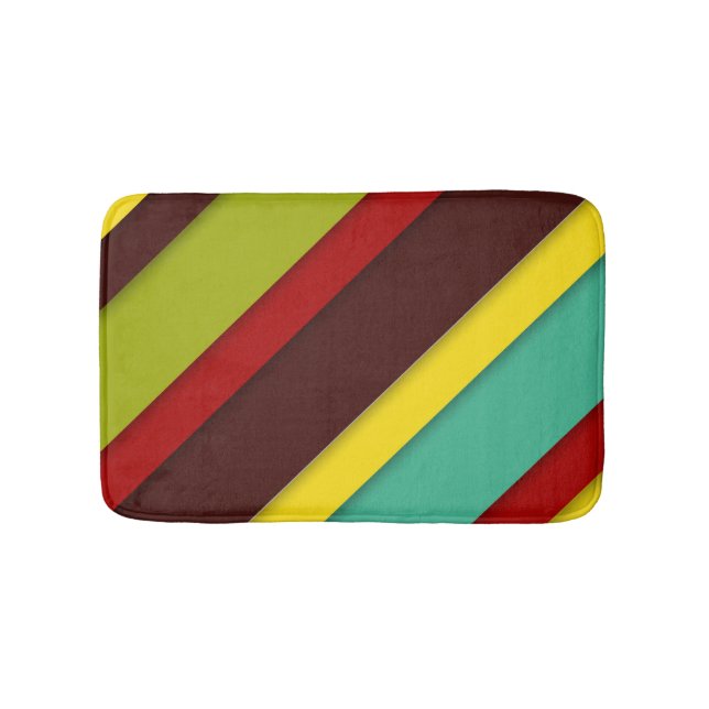 Farbige Diagonalstreifen Badematte (Vorderseite)